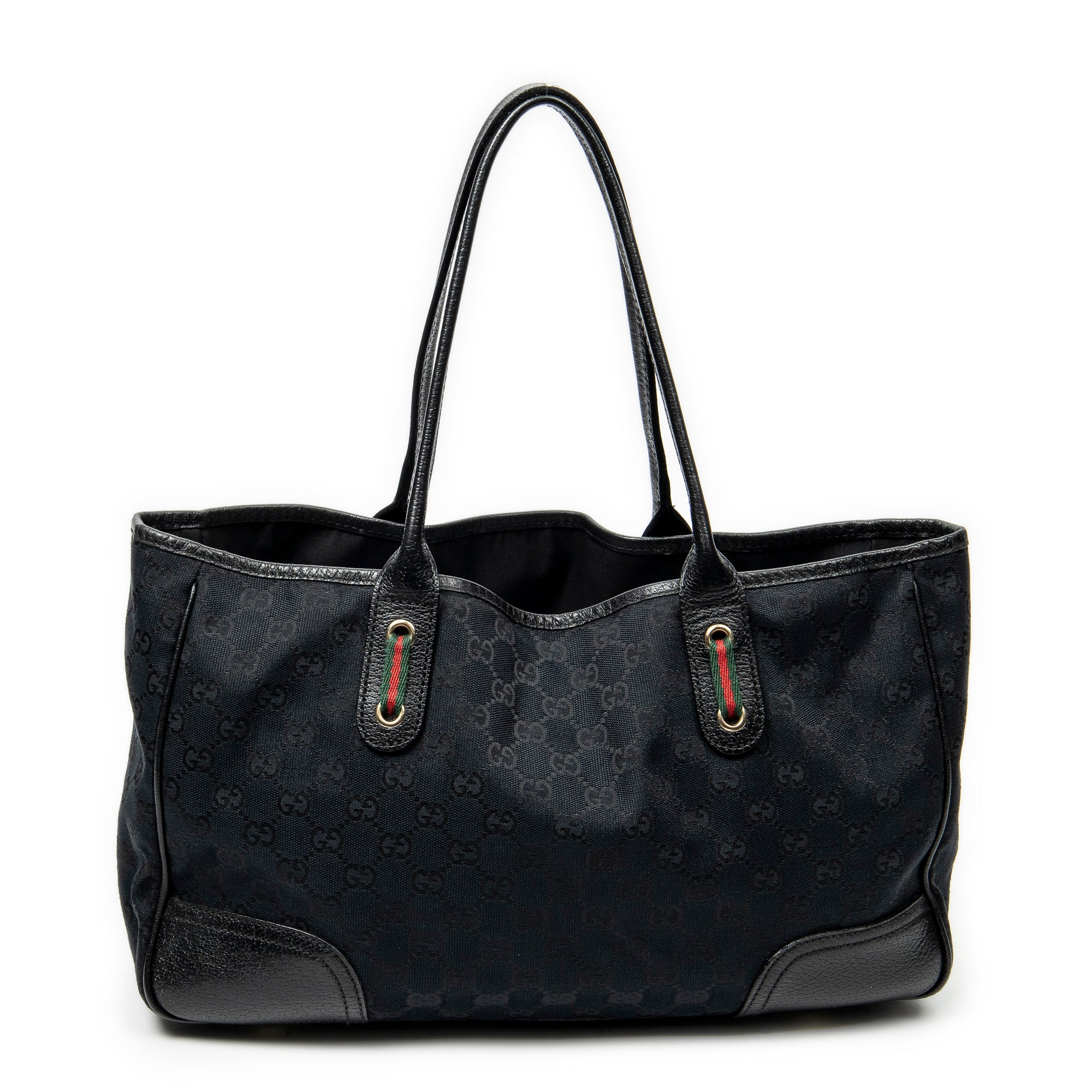 Shoulder Bag Medium Princy Tote Black Monogrammed Canvas