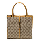 Shoulder Bag Square Bardot Tote Beige Monogrammed Canvas