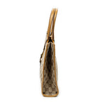 Shoulder Bag Square Bardot Tote Beige Monogrammed Canvas