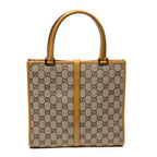 Shoulder Bag Square Bardot Tote Beige Monogrammed Canvas