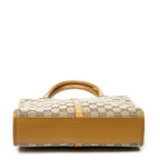 Shoulder Bag Square Bardot Tote Beige Monogrammed Canvas