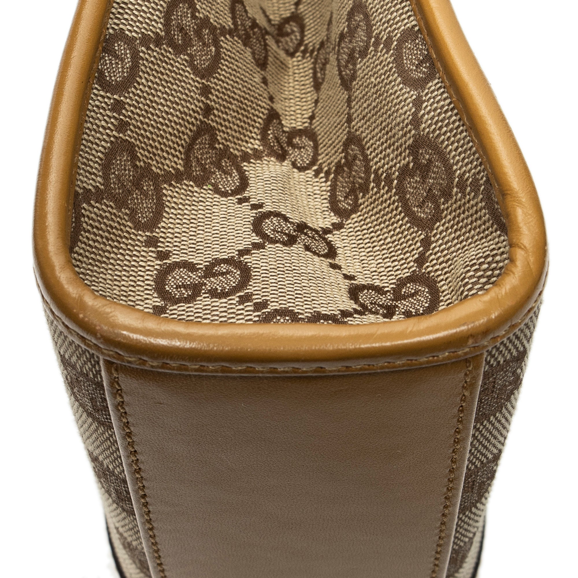 Shoulder Bag Square Bardot Tote Beige Monogrammed Canvas