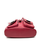 Backpack Medium Bamboo Tassel Backpack Fuchsia Calfskin Leather