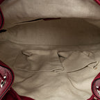 Backpack Medium Bamboo Tassel Backpack Fuchsia Calfskin Leather