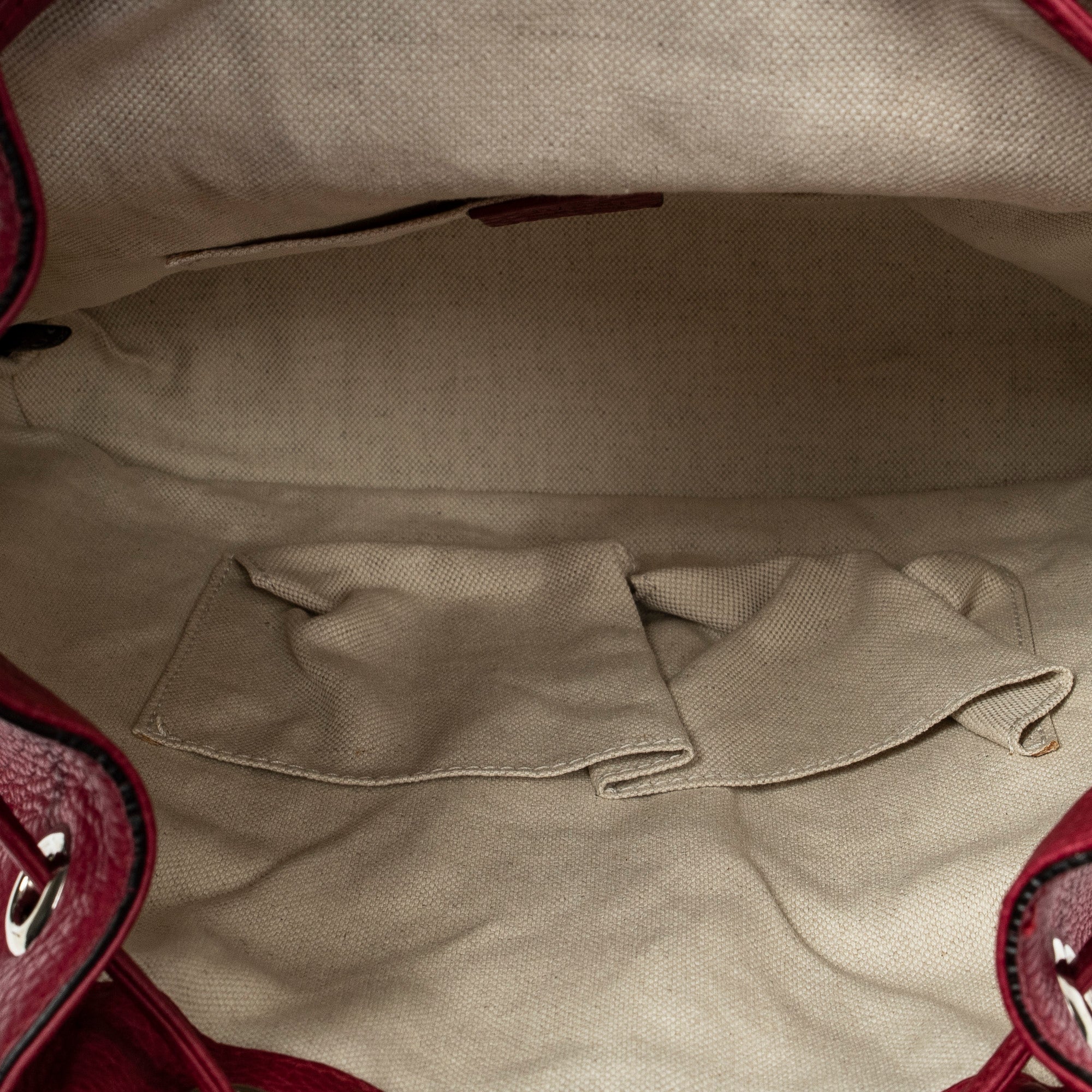 Backpack Medium Bamboo Tassel Backpack Fuchsia Calfskin Leather