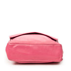 Shoulder Bag Maia Anagram Flap Top Handle Pink Grained Calfskin Leather