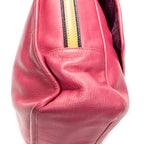Shoulder Bag Maia Anagram Flap Top Handle Pink Grained Calfskin Leather