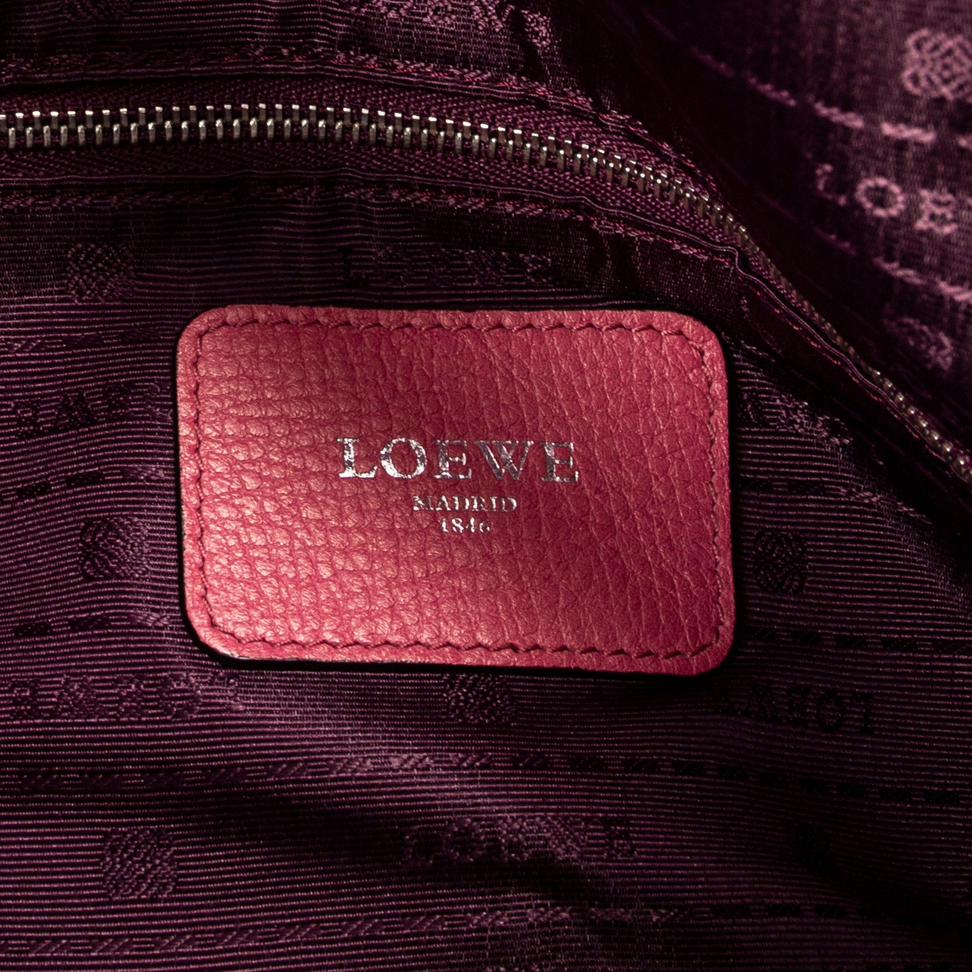 Shoulder Bag Maia Anagram Flap Top Handle Pink Grained Calfskin Leather