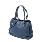 Shoulder Bag Convertible Tote Blue Vitello Caribu Leather