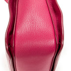 Shoulder Bag Pushlock Executive Tote Fuchsia Pink Madras Leather