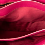 Shoulder Bag Pushlock Executive Tote Fuchsia Pink Madras Leather