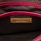 Shoulder Bag Pushlock Executive Tote Fuchsia Pink Madras Leather