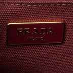 Prada - Cabas Canapa moyen orné de strass - Bordeaux