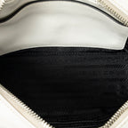 Bolso de Hombro Estampado de Mono Bolso para Cámara Piel de Becerro Color Marfil