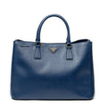 Handbag Large Open Tote Navy Saffiano Leather