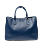 Handbag Large Open Tote Navy Saffiano Leather