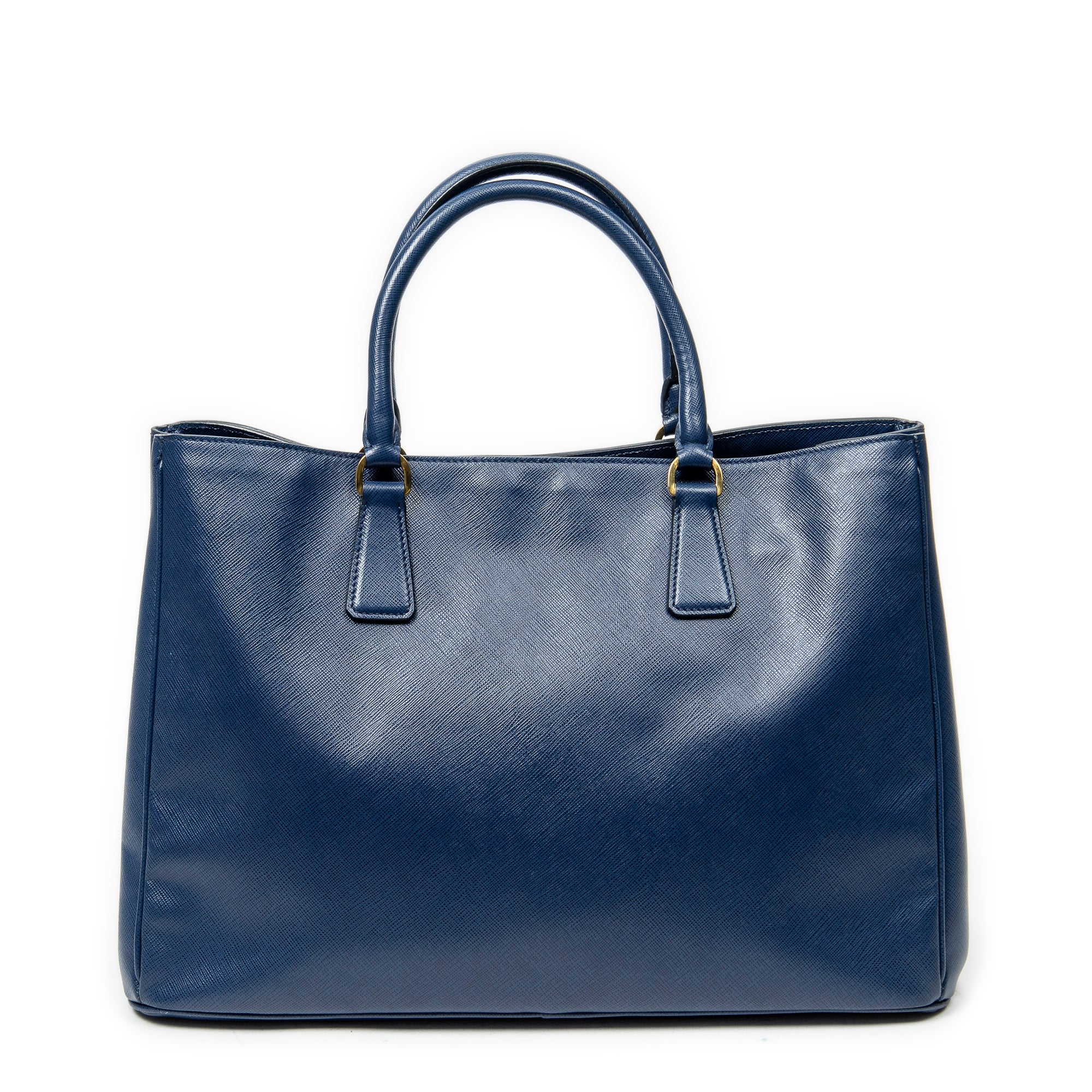 Handbag Large Open Tote Navy Saffiano Leather