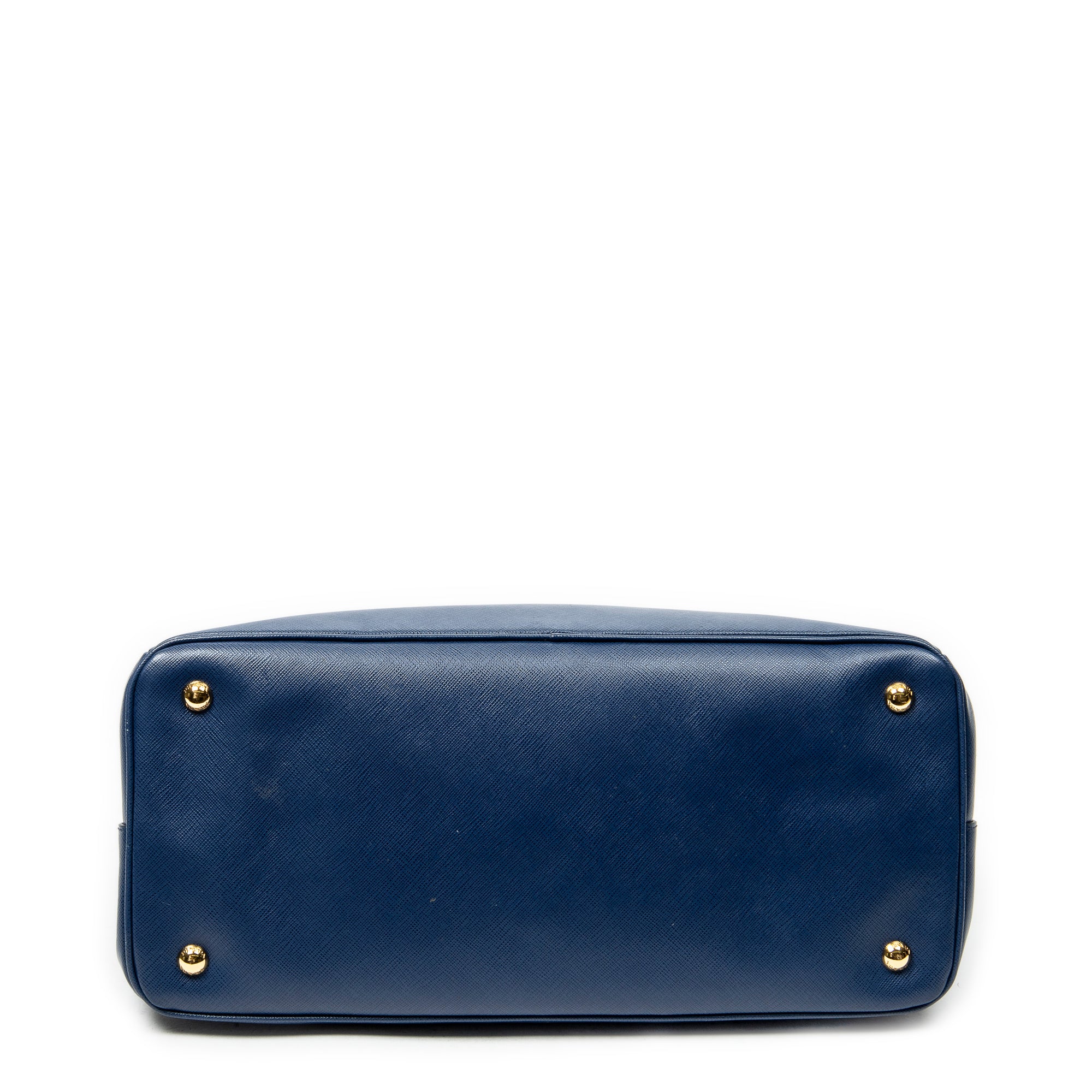 Handbag Large Open Tote Navy Saffiano Leather