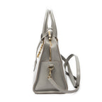 Shoulder Bag Small Monogram Cabas Gray Calfskin Leather