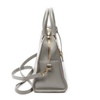 Shoulder Bag Small Monogram Cabas Gray Calfskin Leather