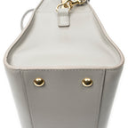 Shoulder Bag Small Monogram Cabas Gray Calfskin Leather