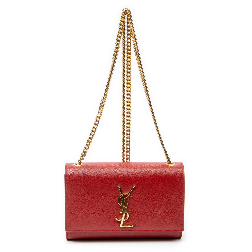Shoulder Bag Small Kate Red Grain de Poudre Leather