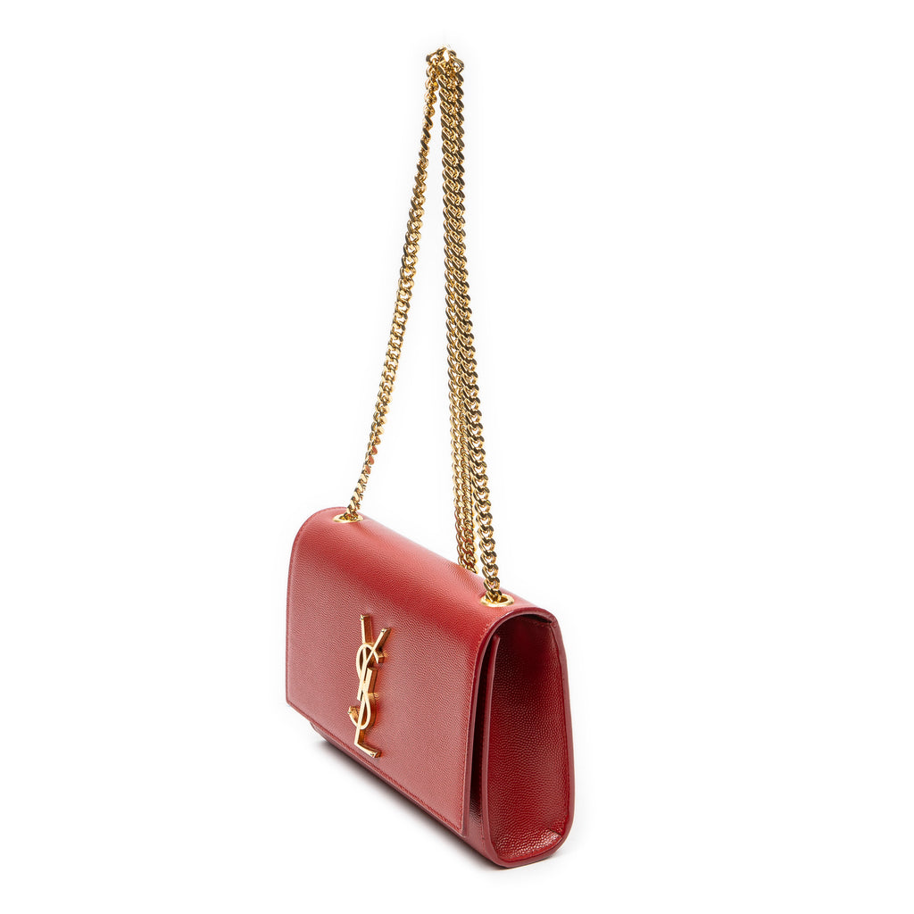 Shoulder Bag Small Kate Red Grain de Poudre Leather
