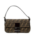 Shoulder Bag Baguette Brown Zucca Canvas