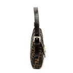 Shoulder Bag Baguette Brown Zucca Canvas