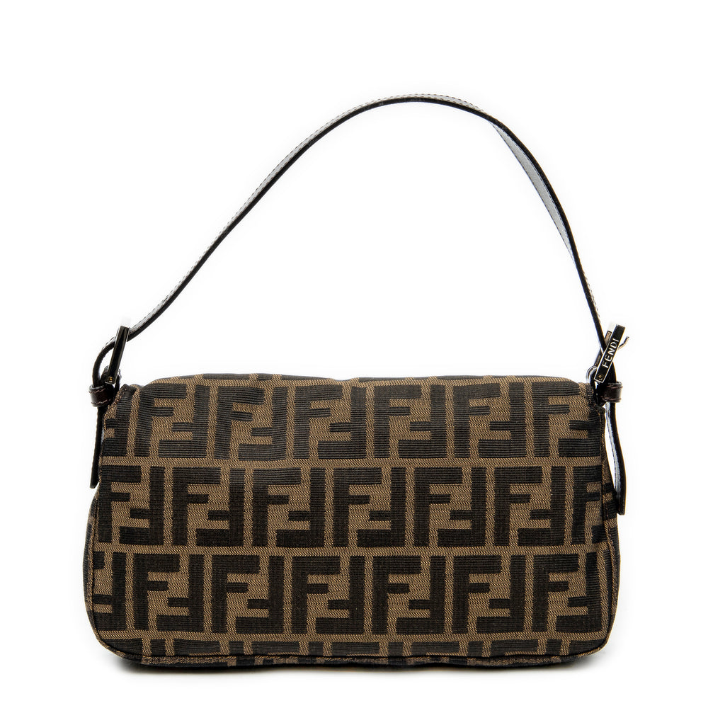 Shoulder Bag Baguette Brown Zucca Canvas