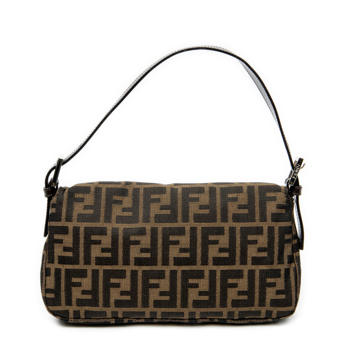Shoulder Bag Baguette Brown Zucca Canvas