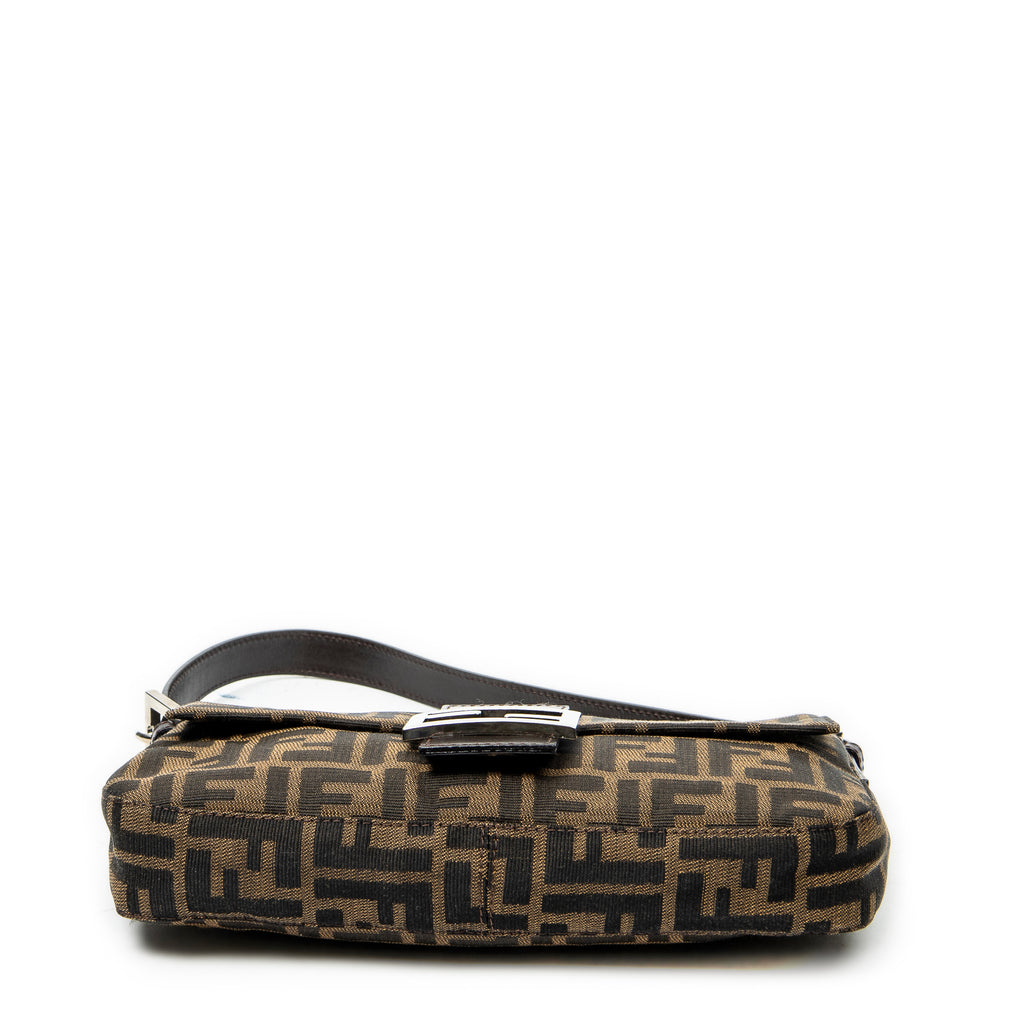 Shoulder Bag Baguette Brown Zucca Canvas