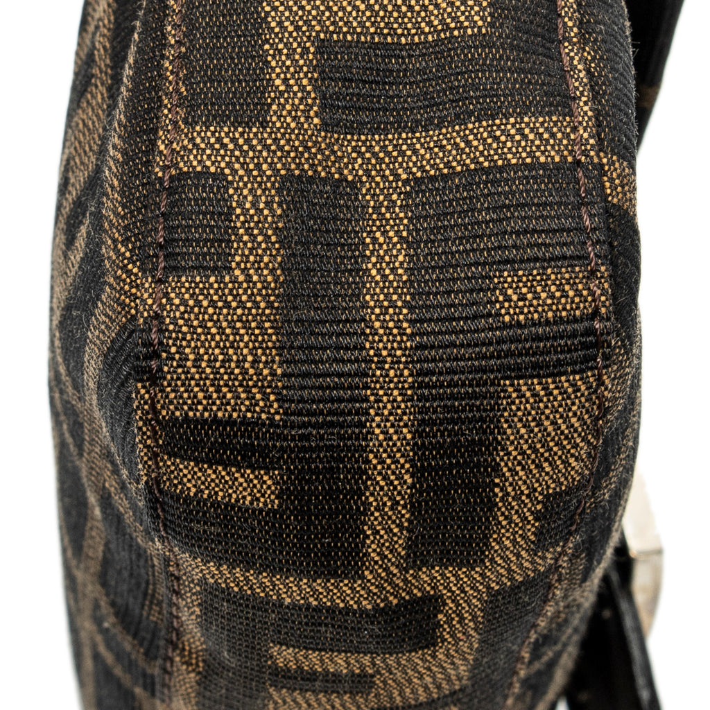 Shoulder Bag Baguette Brown Zucca Canvas
