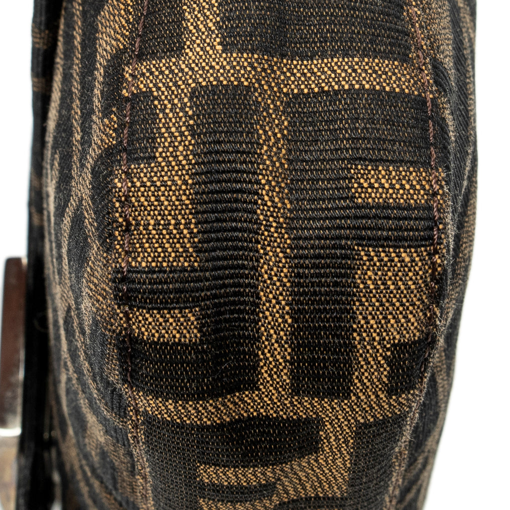 Shoulder Bag Baguette Brown Zucca Canvas