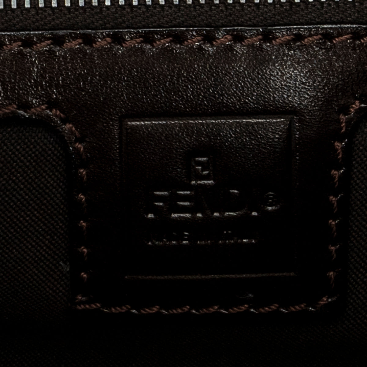 Shoulder Bag Baguette Brown Zucca Canvas