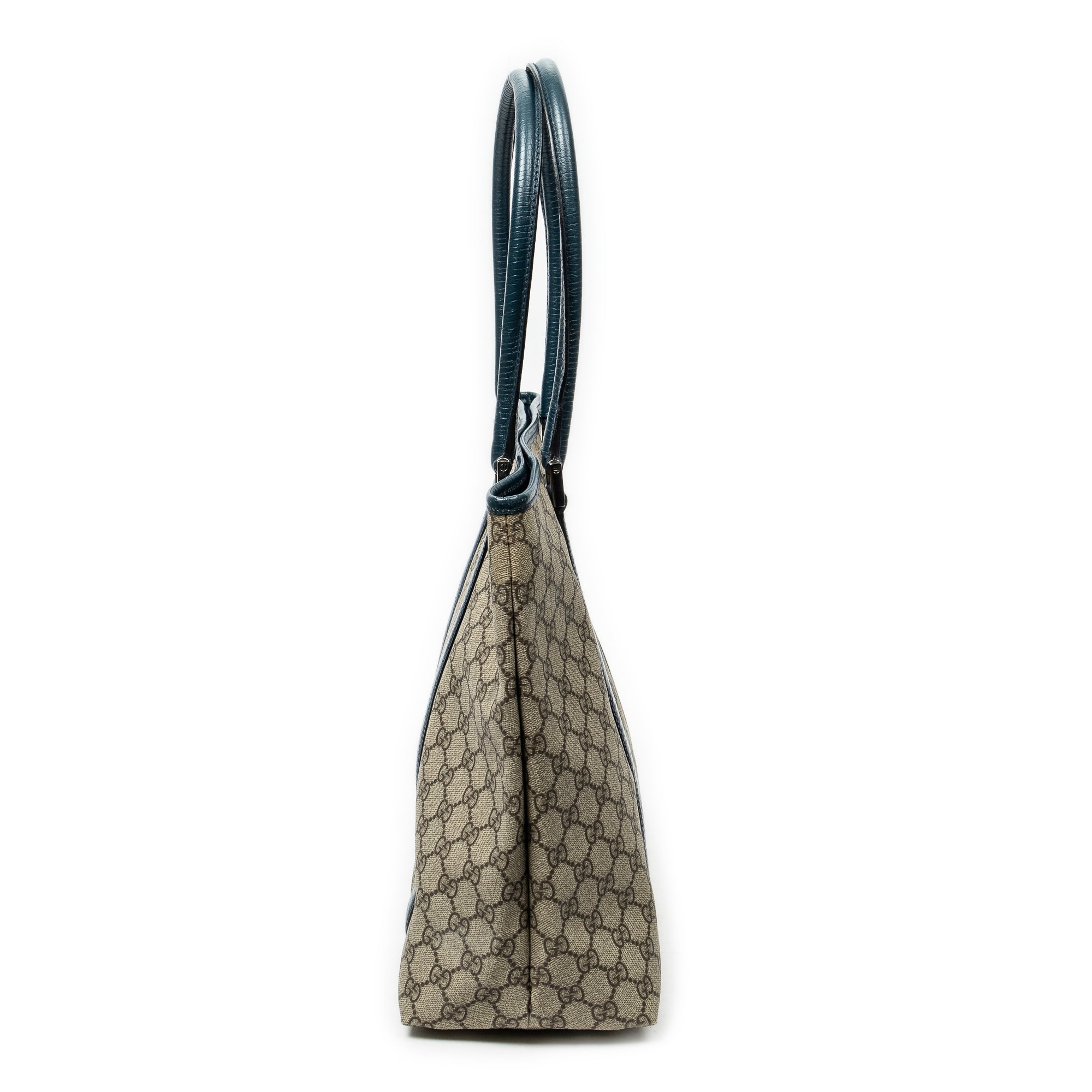 Shoulder Bag Large Open Tote Dark Green Supreme Coated Canvas