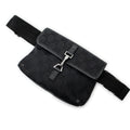 Waist Bag Small Waist Pouch Black Monogrammed Canvas