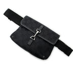 Waist Bag Small Waist Pouch Black Monogrammed Canvas