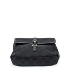 Waist Bag Small Waist Pouch Black Monogrammed Canvas