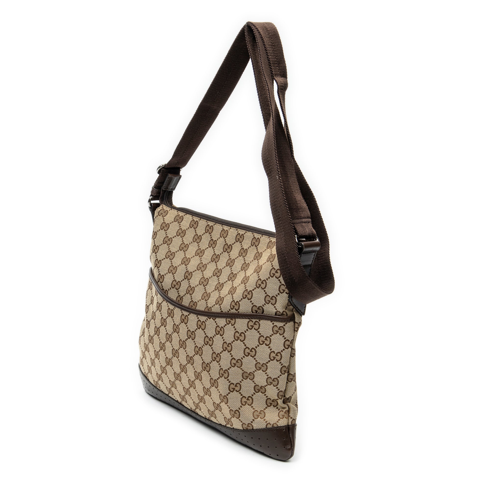 Shoulder Bag Medium Messenger Brown Monogrammed Canvas