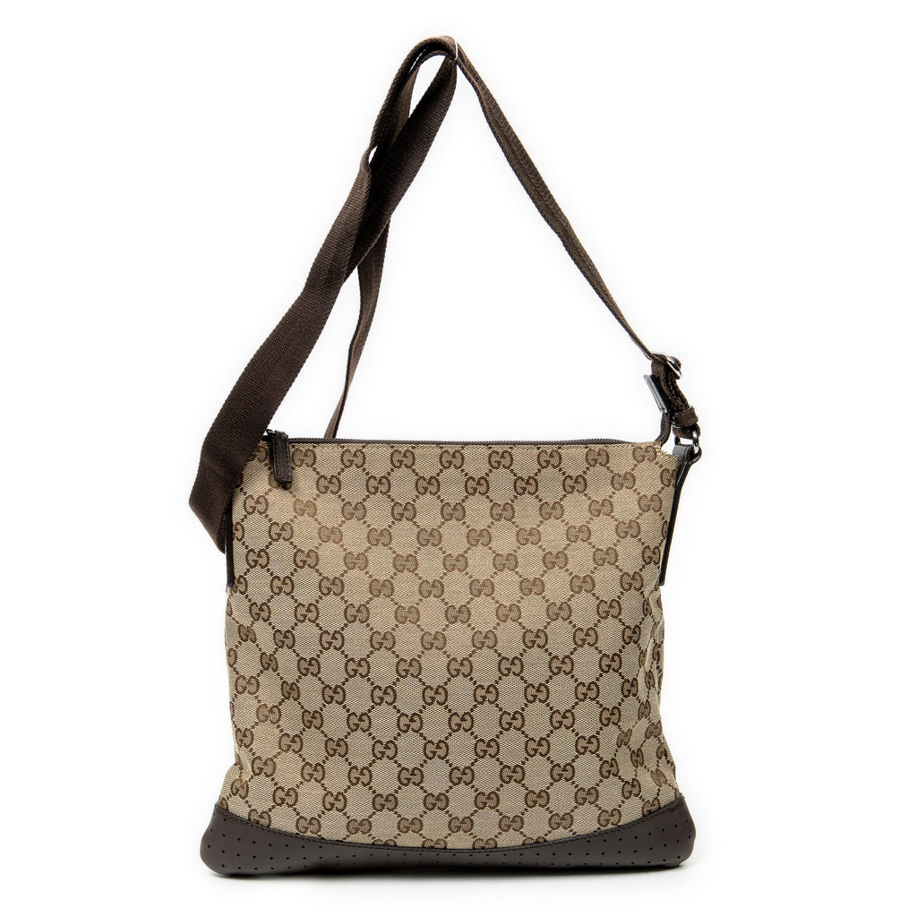 Shoulder Bag Medium Messenger Brown Monogrammed Canvas