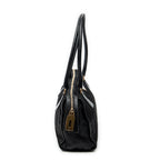 Shoulder Bag Horizontal Boston Black Nylon Canvas