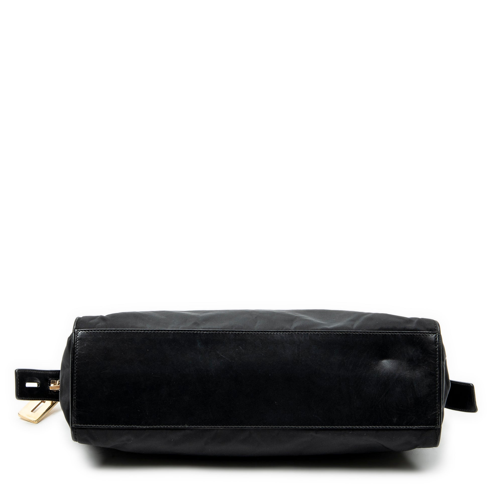 Shoulder Bag Horizontal Boston Black Nylon Canvas