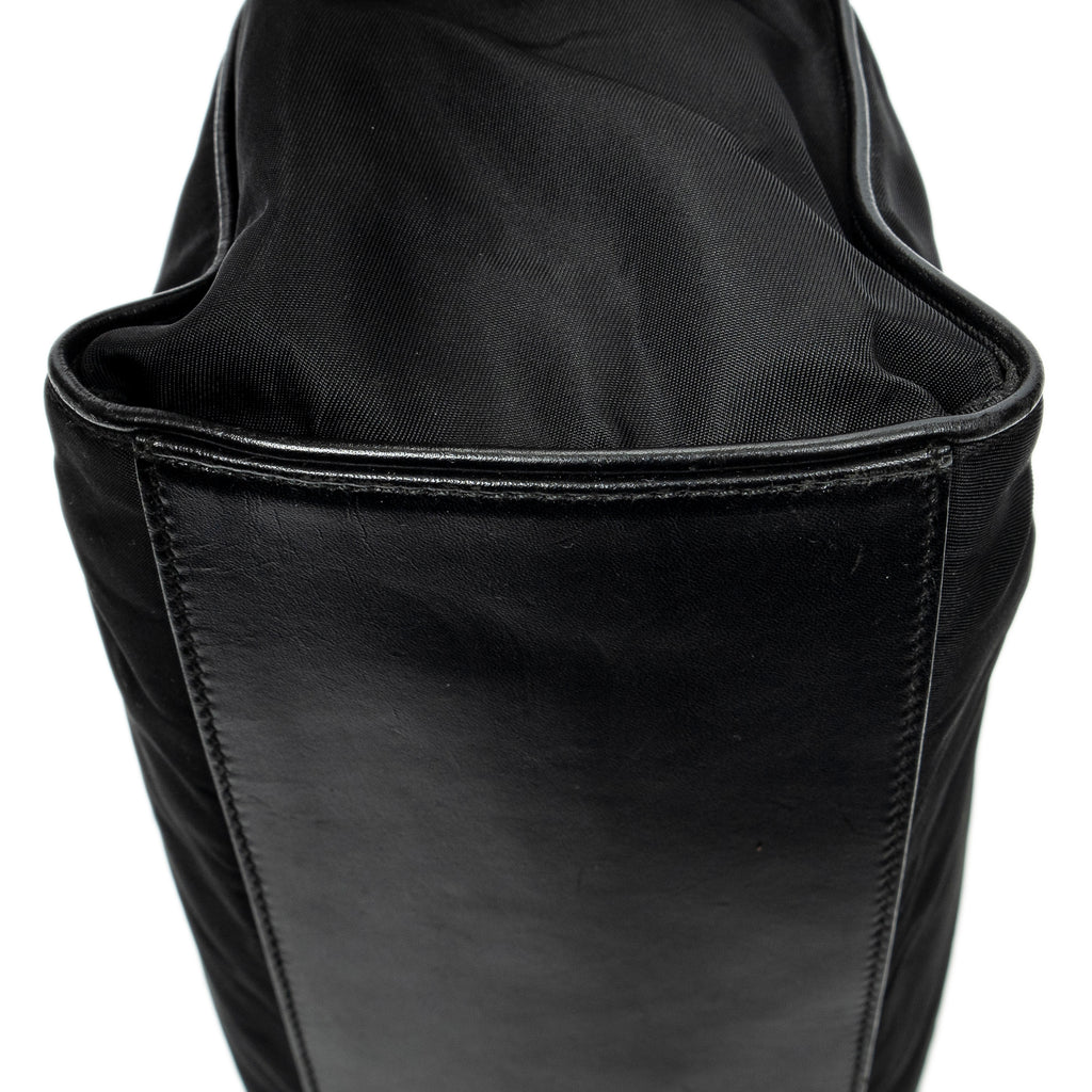 Shoulder Bag Horizontal Boston Black Nylon Canvas