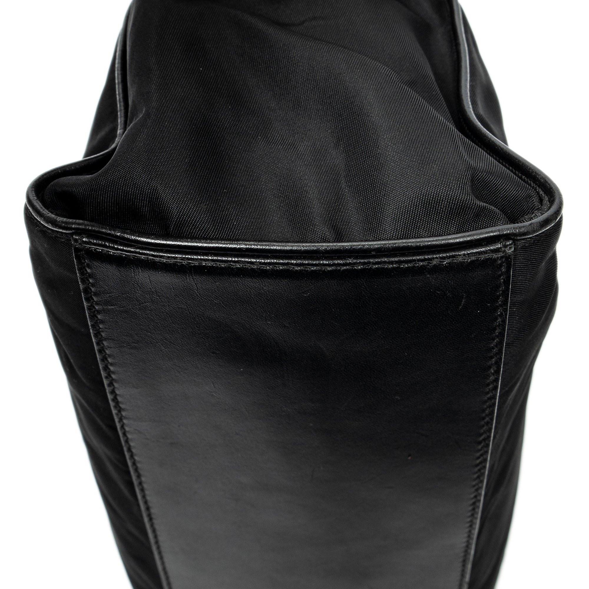 Shoulder Bag Horizontal Boston Black Nylon Canvas