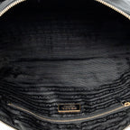 Shoulder Bag Horizontal Boston Black Nylon Canvas