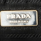 Shoulder Bag Horizontal Boston Black Nylon Canvas