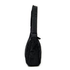 Bolso de hombro mini Zip Hobo lona de nylon negra