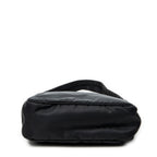 Bolso de hombro mini Zip Hobo lona de nylon negra