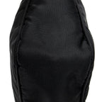 Bolso de hombro mini Zip Hobo lona de nylon negra